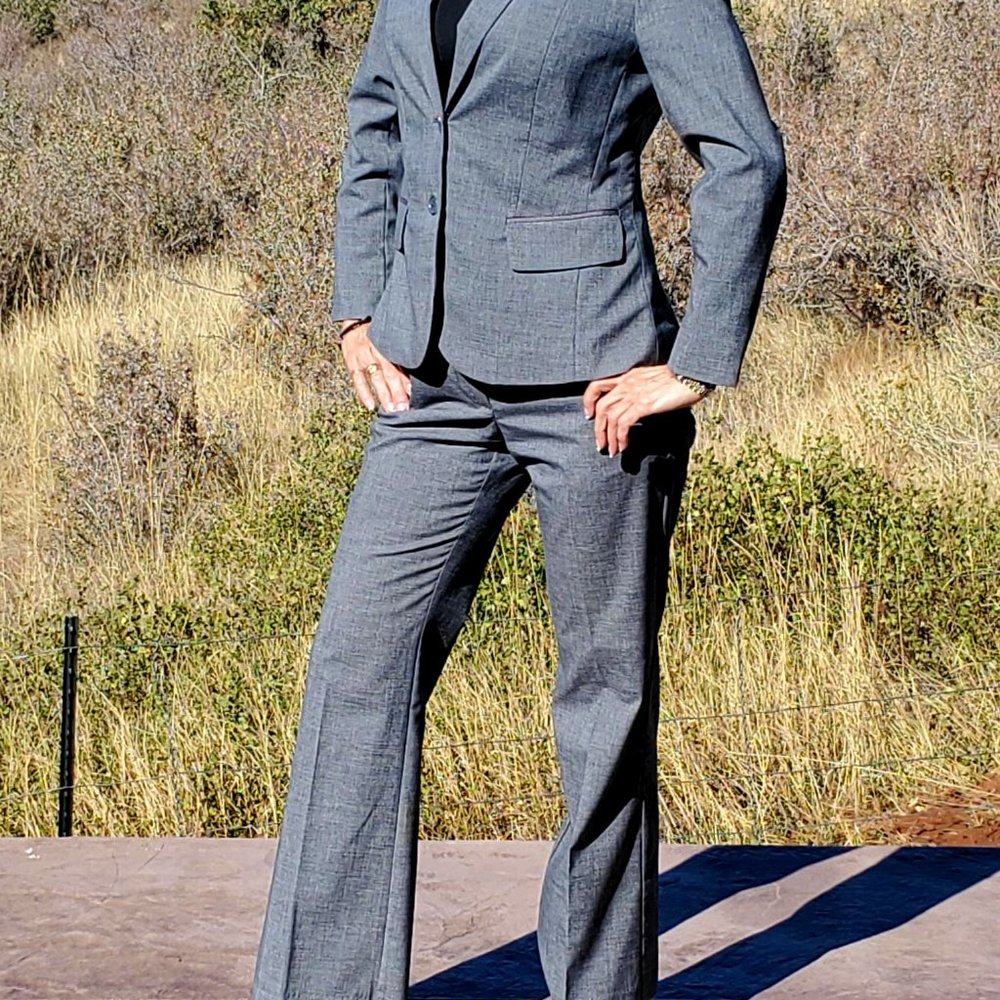 Classy Grey Fall Pant Suit